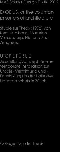 MAS Spatial Design ZHdK 	2012